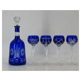 Cut-To-Clear Decanter & Wine Glasses