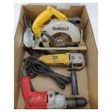 Milwaukee And DeWalt Power Tools
