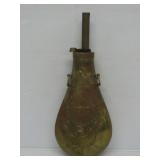 Embossed Brass Powder Flask
