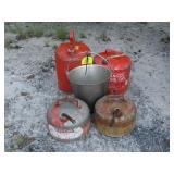 Gas Cans And Metal Pail