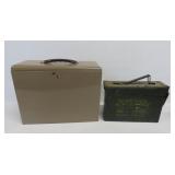 Metal File Box And Ammo Can