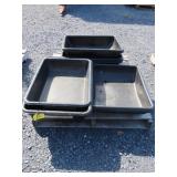 Black Plastic Utility Tubs