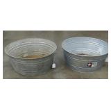 Galvanized Metal Wash Tubs