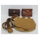 Leather Sporting Pouches And Shoulder Bag