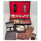 Mens Jewelry & Box Including Horses