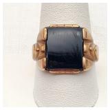 10K Gold Ring w/ Onyx