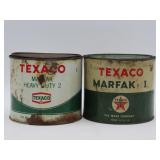Texaco Marfak Petroliana Cans