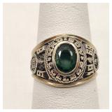 10K Gold 1969 Madison College Ring w/ Spinel