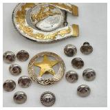 Conchos for Tack Small & Large + Buckle