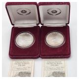 1991 Bill of Rights 1 Oz. Silver Medallions (2)