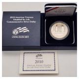 2010-W Disabled Vets Proof Silver $1