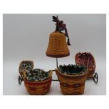 Longaberger Christmas Baskets And Bell