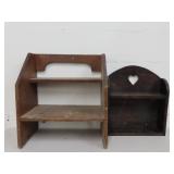 Two Wooden Wall Shelves