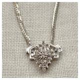 10K White Gold Diamonds Necklace