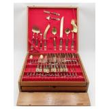 Thai Brass And Teak Wood Flatware