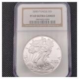 2000 American Silver Eagle $1 Graded PF 69