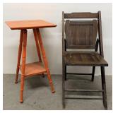 Folding Chair And Display Table