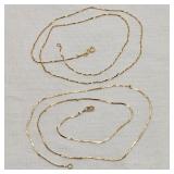 14K Gold Necklaces (2) As Found