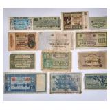 German Banknotes 1904-1923 + WWII Military Japan