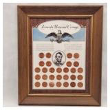 Two Framed Lincoln Memorial Cents 1958-1976