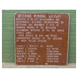Alexandria Veterans Memorial Walkway Sign