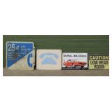 Telephone, Plymouth, And Caution Signs