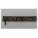 Funeral Coach Bronze Plaque