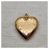 14K Gold Heart Locket
