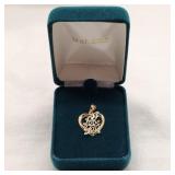 14K Gold 'I Love You' Heart Pendant