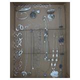 Silver Tone Costume Jewelry Collection