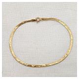14K Gold Flat Link Bracelet