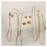 14K Gold Earrings & Necklaces