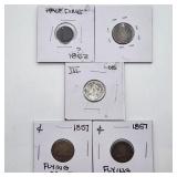 Seated Liberty Half Dime & Dime, 3-Cent & Flying E