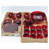 Ruby Red Glass Tableware