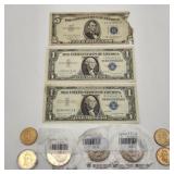 $1 & $5 Silver Certificates 1953 & 1957