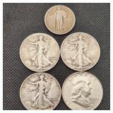 US Silver Half Dollars 1939-54 +