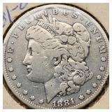 1881-O Morgan Silver Dollar