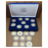 Gold Tone Copy Replica Coin Collection