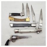 Folding Single Blade Knives + Hubley Cap Gun