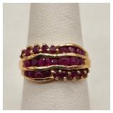 10K Gold Ring with Rubies