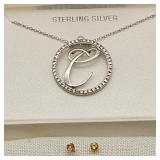 14K Citrine Earrings & Silver Necklace