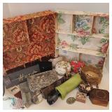 Trinket Boxes Trays Vintage Eye Glasses Etc