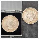 1923 Peace Silver Dollars (2)