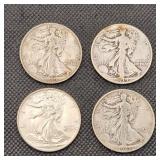 Walking Liberty Silver Half Dollars Incl UNC