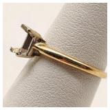 14K Gold Engagement Ring No Stone