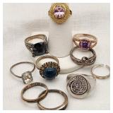 Silver Rings Including w/ Stones