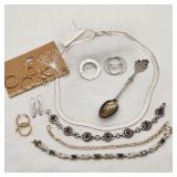 New & Vintage Silver Jewelry + Spoon
