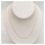 14K Gold Fine Rope Link Necklace Chain