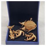 Boucher Mid-Century Siamese Cat Brooches (3)