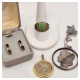 Vintage & Newer Silver Jewelry & Coin
